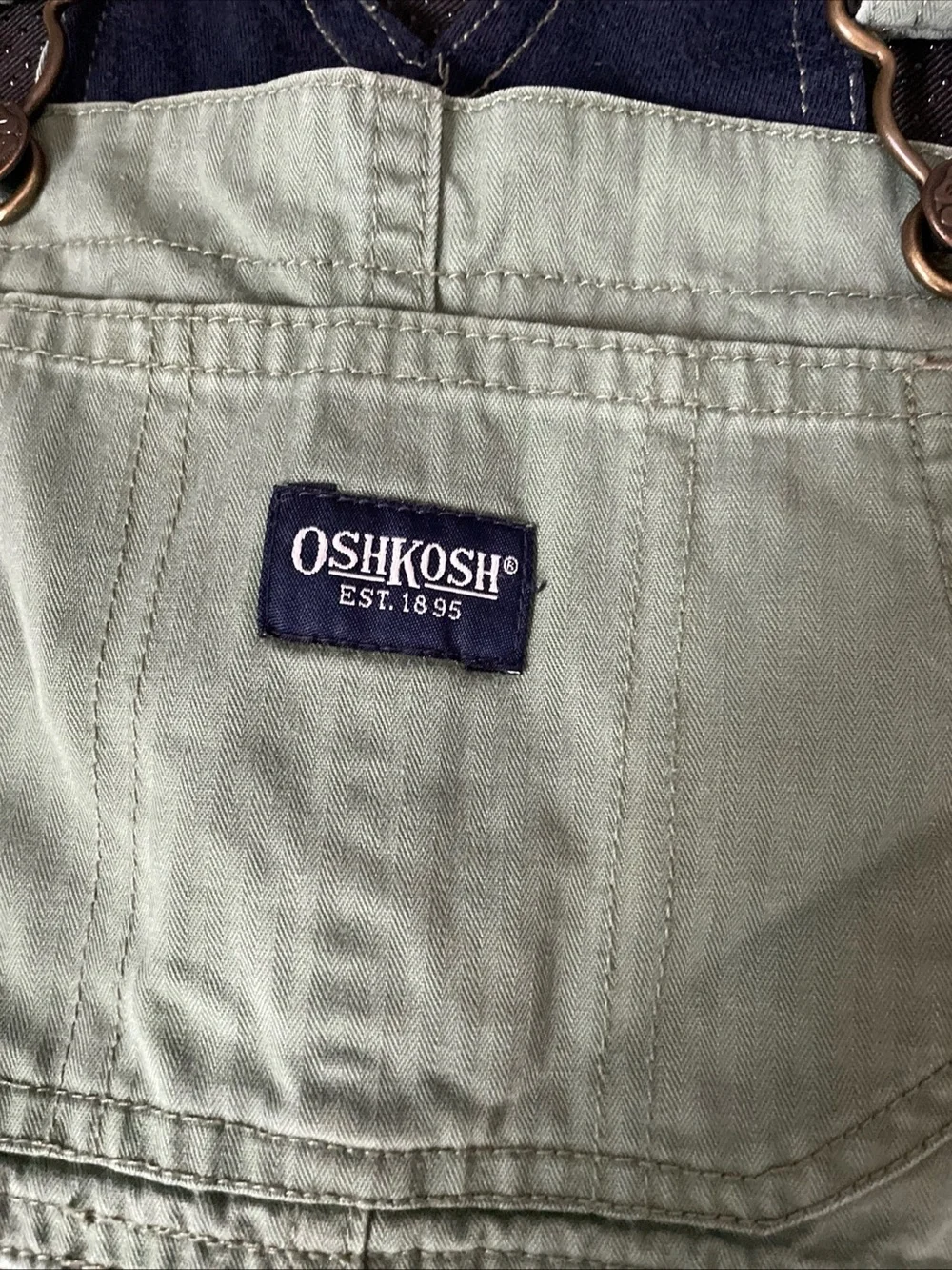 OshKosh B'gosh Light Green Kids Cargo Overalls